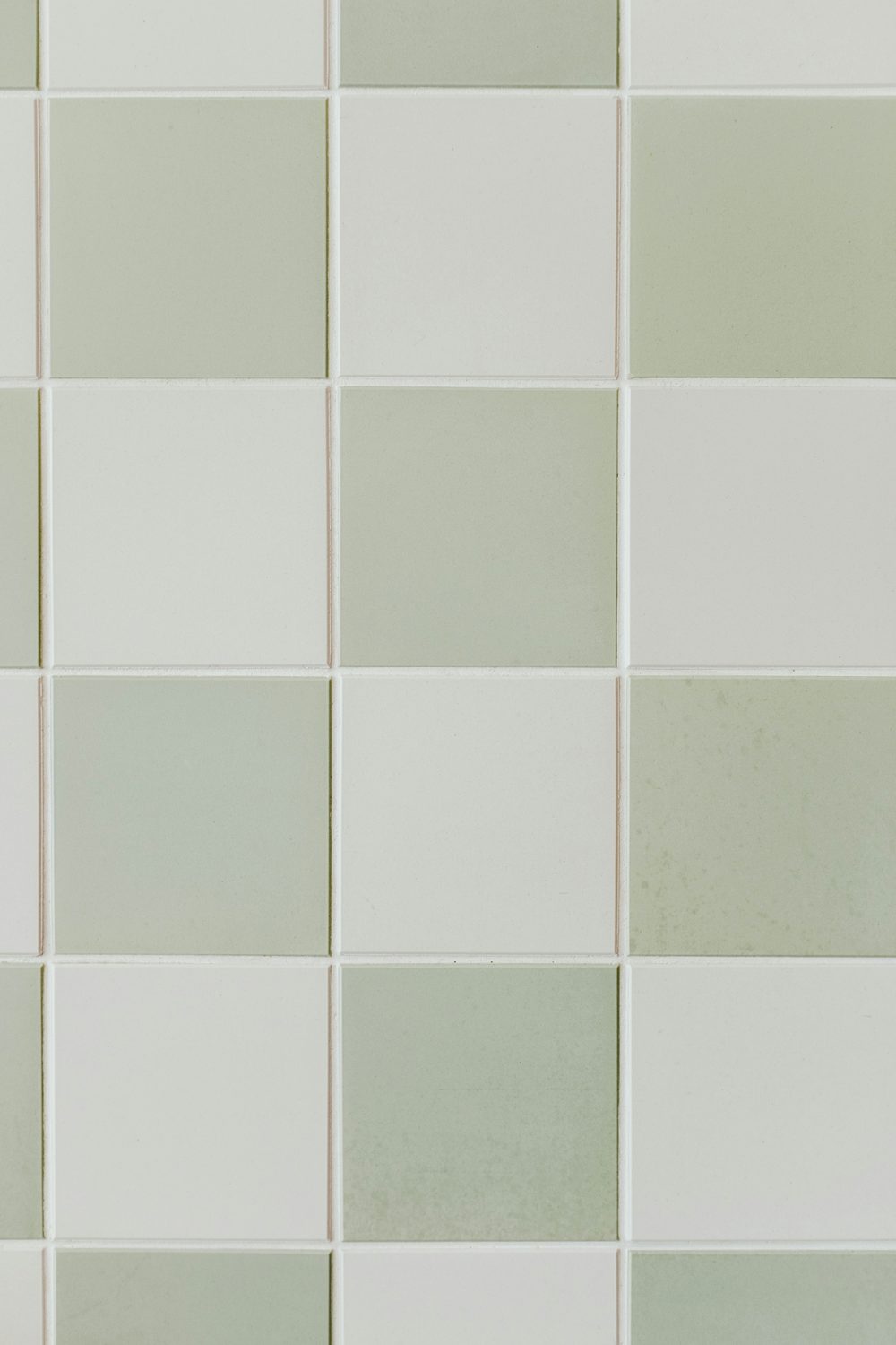 Soft green ceramic tiles